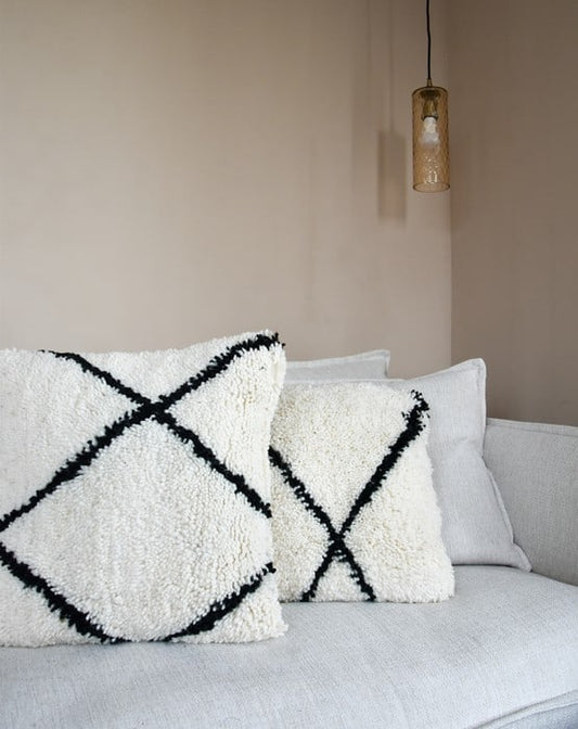 Beni Ouarain cushion – Fluffy – Square